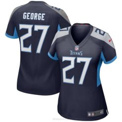 NFL Frauen Tennessee Titans Eddie George Nike Navy Game Ruhestandsspieler-Trikot 4R0Z4799 Kleidung