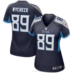 NFL Frauen Tennessee Titans Frank Wycheck Nike Navy Game Ruhestandsspielertrikot 4R0Z5607 Kleidung