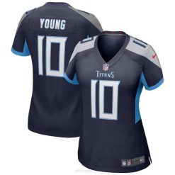 NFL Frauen Tennessee Titans Vince Young Nike Navy Game Spielertrikot im Ruhestand 4R0Z3735 Kleidung