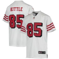 NFL Jugend San Francisco 49ers George Kittle Nike Rush Spieltrikot in Weiß 4R0Z515 Kleidung