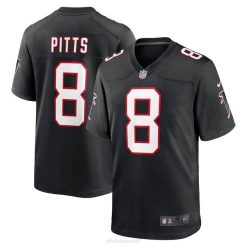 NFL Männer Atlanta Falcons Kyle Pitts Nike schwarzes Spielerspieltrikot 4R0Z667 Kleidung