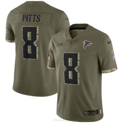 NFL Männer Atlanta Falcons Nike Olive 2022 Salute to Service Limited Trikot 4R0Z3329 Kleidung