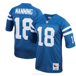 NFL Männer Authentisches Retro-Trikot der Indianapolis Colts Peyton Manning Mitchell & Ness Royal aus dem Jahr 1998 4R0Z2151 Kleidung