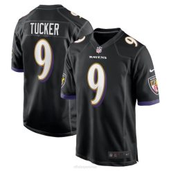 NFL Männer Baltimore Ravens Justin Tucker Nike schwarzes Spielerspieltrikot 4R0Z525 Kleidung