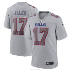 NFL Männer Buffalo Bills Josh Allen Nike Grau Atmosphäre Mode Spiel Trikot 4R0Z1891 Kleidung