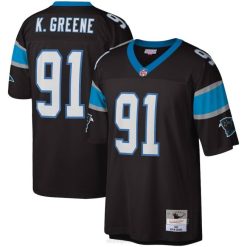 NFL Männer Carolina Panthers Kevin Greene Mitchell & Ness schwarzes Legacy-Replika-Trikot 4R0Z3437 Kleidung