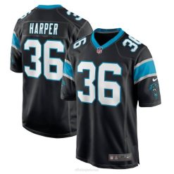 NFL Männer Carolina Panthers Madre Harper Nike Black Game Spielertrikot 4R0Z3123 Kleidung