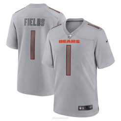NFL Männer Chicago Bears Justin Fields Nike Grey Atmosphere Fashion Game Jersey 4R0Z617 Kleidung