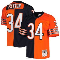 NFL Männer Chicago Bears Walter Payton Mitchell & Ness Navy/Orange 1985 Split Legacy Replika-Trikot 4R0Z827 Kleidung