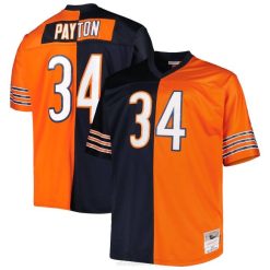 NFL Männer Chicago Bears Walter Payton Mitchell & Ness Navy/Orange Big & Tall Split Legacy Spieler-Replik-Trikot im Ruhestand 4R0Z1569 Kleidung