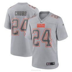 NFL Männer Cleveland Browns Nick Chubb Nike Grey Atmosphere Mode-Spieltrikot 4R0Z2309 Kleidung