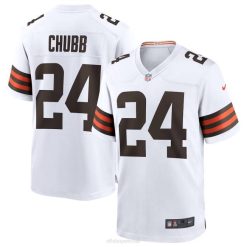 NFL Männer Cleveland Browns Nick Chubb Nike weißes Spieltrikot 4R0Z761 Kleidung