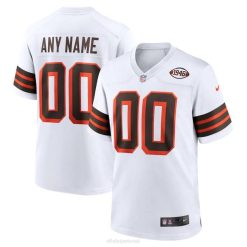 NFL Männer Cleveland Browns Nike White 1946 Collection Alternative Custom Jersey 4R0Z465 Kleidung