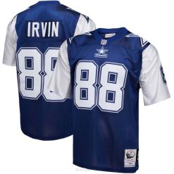 NFL Männer Dallas Cowboys Michael Irvin Mitchell & Ness Navy 1995 Legacy Replika-Trikot 4R0Z1141 Kleidung