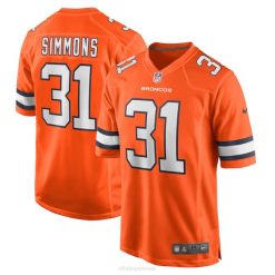NFL Männer Denver Broncos Justin Simmons Nike Orange Alternative Game Trikot 4R0Z1343 Kleidung