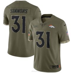 NFL Männer Denver Broncos Nike Olive 2022 Salute to Service Limited Trikot 4R0Z3335 Kleidung