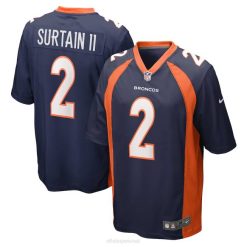 NFL Männer Denver Broncos Patrick Surtain II Nike Navy Heimspiel-Spielertrikot 4R0Z93 Kleidung