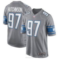 NFL Männer Detroit Lions Aidan Hutchinson Nike Silver Game Trikot 4R0Z27 Kleidung