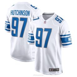 NFL Männer Detroit Lions Aidan Hutchinson Nike weißes Spielerspieltrikot 4R0Z79 Kleidung
