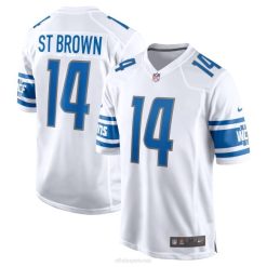 NFL Männer Detroit Lions Amon-Ra St. Braunes Nike-Spielerspieltrikot in Weiß 4R0Z69 Kleidung