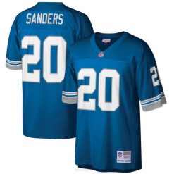 NFL Männer Detroit Lions Barry Sanders Mitchell & Ness Blue Big & Tall 1996 Replika-Trikot eines pensionierten Spielers 4R0Z475 Kleidung