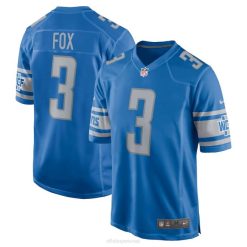 NFL Männer Detroit Lions Jack Fox Nike blaues Spieltrikot 4R0Z1955 Kleidung
