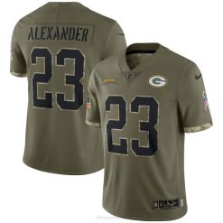 NFL Männer Green Bay Packers Nike Olive 2022 Salute to Service Limited Trikot 4R0Z2605 Kleidung