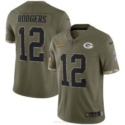 NFL Männer Green Bay Packers Nike Olive 2022 Salute to Service Limited Trikot 4R0Z3181 Kleidung