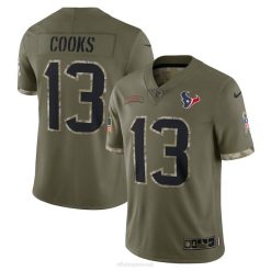 NFL Männer Houston Texans Nike Olive 2022 Salute to Service Limited Trikot 4R0Z1441 Kleidung