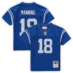 NFL Männer Indianapolis Colts Peyton Manning Mitchell & Ness Royal Preschool Legacy Trikot im Ruhestand 4R0Z2089 Kleidung