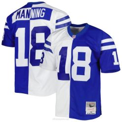 NFL Männer Indianapolis Colts Peyton Manning Mitchell & Ness Royal/Weiß 1998 Split Legacy Replika-Trikot 4R0Z3515 Kleidung