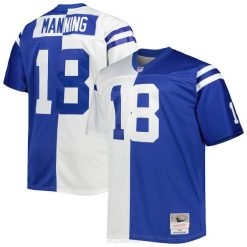 NFL Männer Indianapolis Colts Peyton Manning Mitchell & Ness Weiß/Royal Big & Tall Split Legacy Spieler-Replika-Trikot im Ruhestand 4R0Z2291 Kleidung