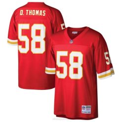 NFL Männer Kansas City Chiefs Derrick Thomas Mitchell & Ness, rotes Legacy-Replik-Trikot für ehemalige Spieler im Ruhestand 4R0Z3577 Kleidung