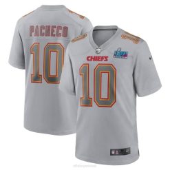 NFL Männer Kansas City Chiefs Isiah Pacheco Nike Grey Super Bowl Lvii Patch Atmosphäre Mode-Spieltrikot 4R0Z173 Kleidung