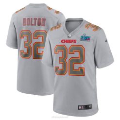 NFL Männer Kansas City Chiefs Nick Bolton Nike Grey Super Bowl Lvii Patch Atmosphäre Mode-Spieltrikot 4R0Z429 Kleidung