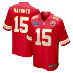 NFL Männer Kansas City Chiefs Patrick Mahomes Nike Red Super Bowl Lvii Patch-Spieltrikot 4R0Z5 Kleidung