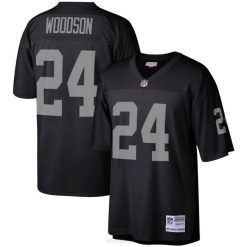 NFL Männer Las Vegas Raiders Charles Woodson Mitchell & Ness schwarzes Legacy-Replika-Trikot 4R0Z509 Kleidung