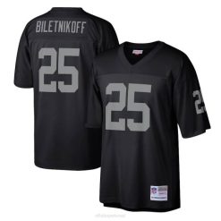 NFL Männer Las Vegas Raiders Fred Biletnikoff Mitchell & Ness schwarzes Legacy-Replika-Trikot 4R0Z5691 Kleidung