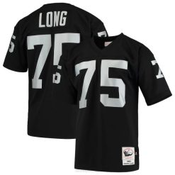 NFL Männer Las Vegas Raiders Howie Long Mitchell & Ness Schwarzes 1983 authentisches Throwback-Trikot für ehemalige Spieler 4R0Z477 Kleidung