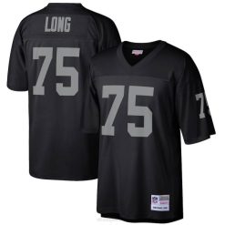 NFL Männer Las Vegas Raiders Howie Long Mitchell & Ness schwarzes Legacy-Replika-Trikot für pensionierte Spieler 4R0Z6405 Kleidung