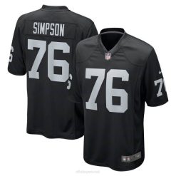 NFL Männer Las Vegas Raiders John Simpson Nike schwarzes Spieltrikot 4R0Z6479 Kleidung