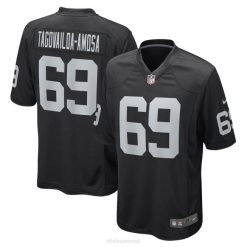 NFL Männer Las Vegas Raiders Myron Tagovailoa-Amosa Nike Black Game Spielertrikot 4R0Z5695 Kleidung