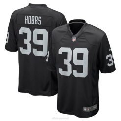 NFL Männer Las Vegas Raiders Nate Hobbs Nike schwarzes Spieltrikot 4R0Z969 Kleidung