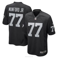 NFL Männer Las Vegas Raiders Thayer Munford Jr. Nike schwarzes Game-Spieler-Trikot 4R0Z5897 Kleidung