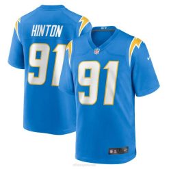 NFL Männer Los Angeles Chargers Christopher Hinton Nike Powder Blue Heimspiel-Spielertrikot 4R0Z6801 Kleidung