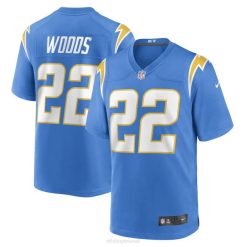 NFL Männer Los Angeles Chargers JT Woods Nike Powder Blue Game Player-Trikot 4R0Z3799 Kleidung