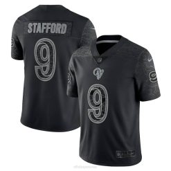 NFL Männer Los Angeles Rams Matthew Stafford Nike Black RFLCTV Limited Trikot 4R0Z4843 Kleidung