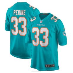 NFL Männer Miami Dolphins Lamical Perine Nike Aqua Heimspiel-Spielertrikot 4R0Z4435 Kleidung