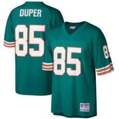 NFL Männer Miami Dolphins Mark Duper Mitchell & Ness Aqua 1984 Legacy-Replik-Trikot des pensionierten Spielers 4R0Z5073 Kleidung