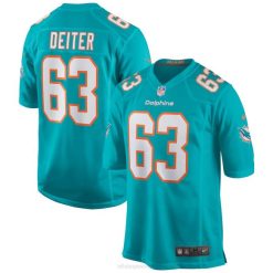 NFL Männer Miami Dolphins Michael Deiter Nike Aqua Game Trikot 4R0Z5689 Kleidung